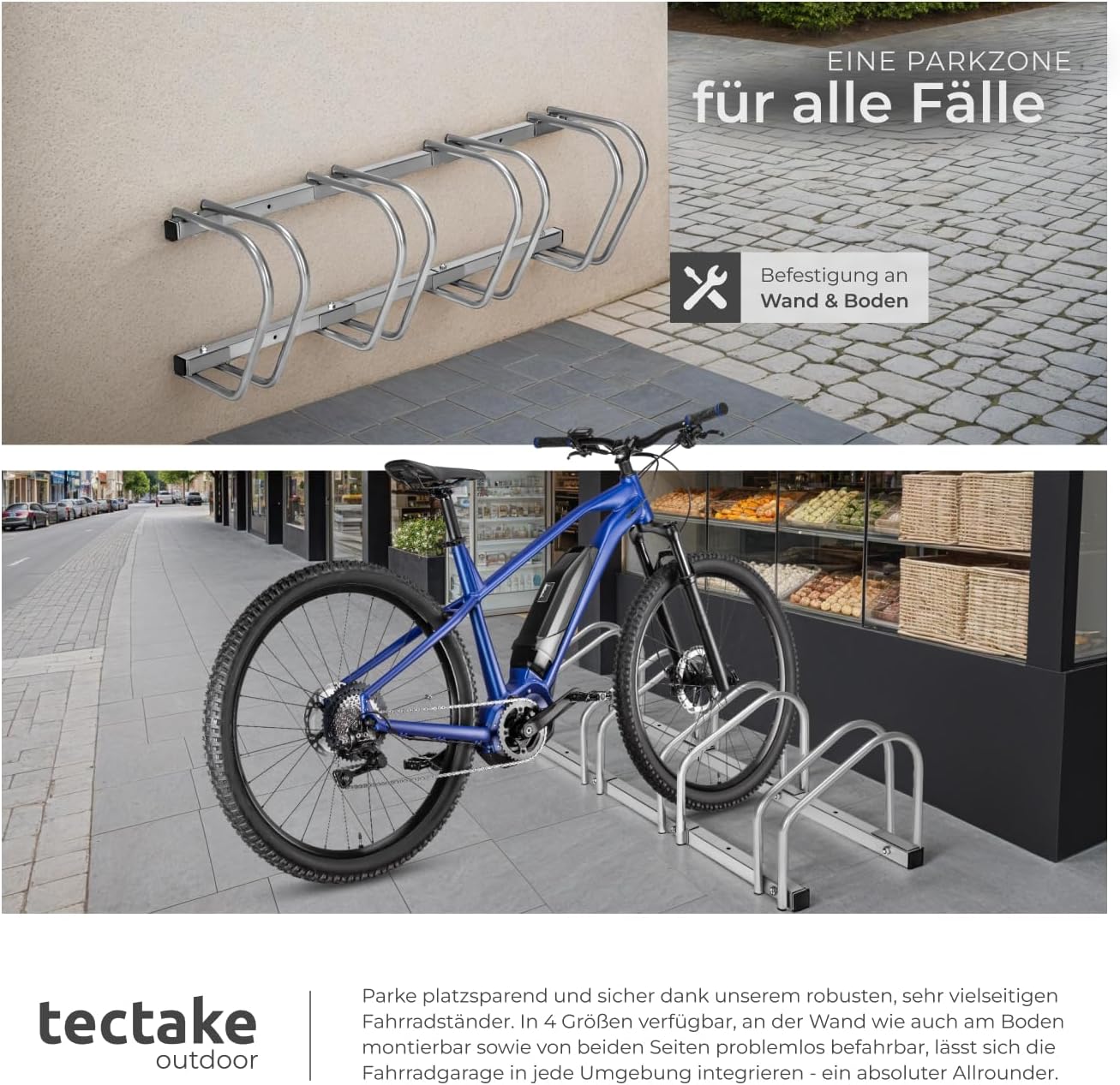 Fahrradständer, für 4 Fahrräder