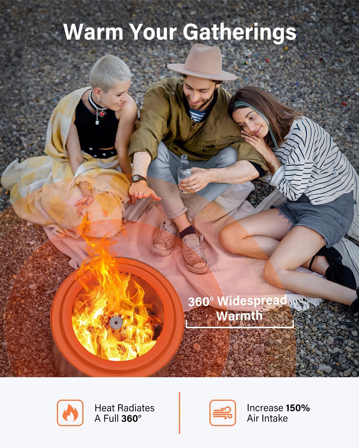 Feuerstelle für Camping und Terrasse, Sliver