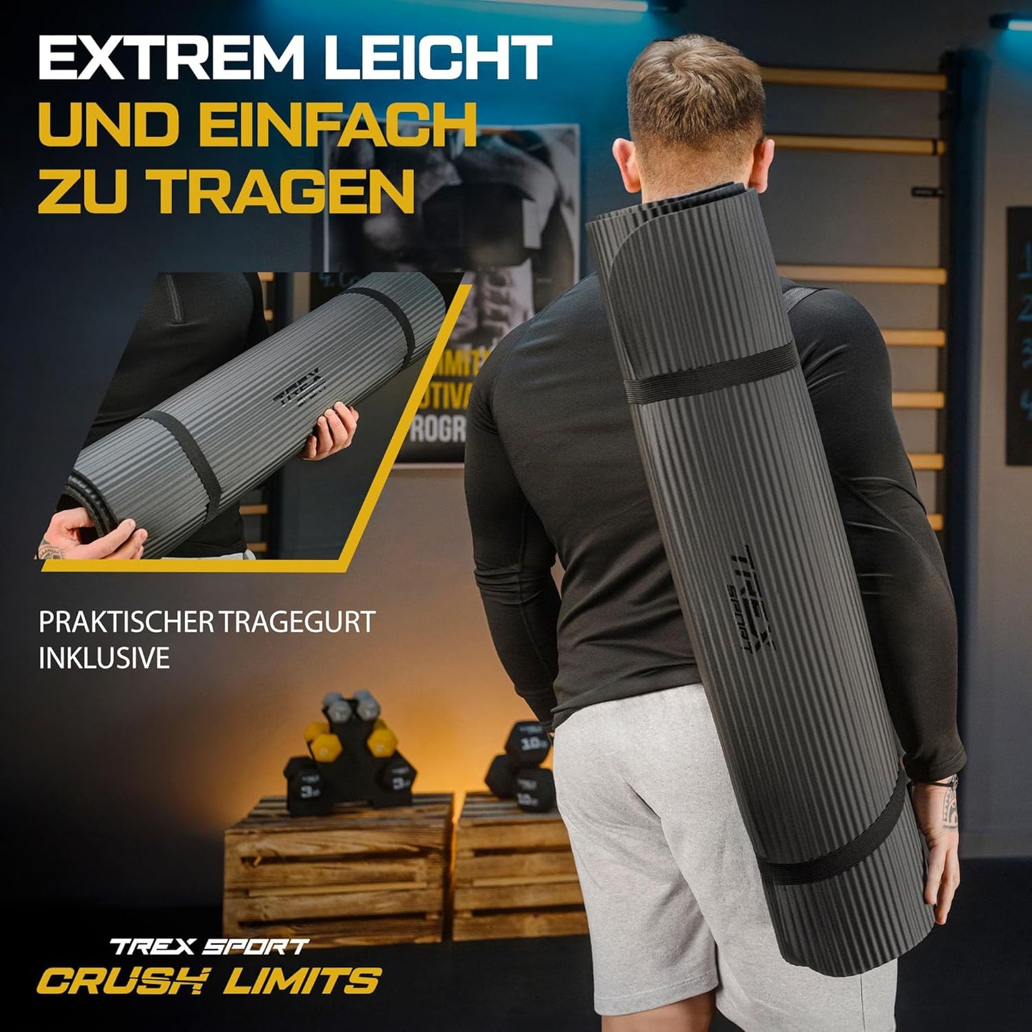 Gymnastikmatte, Schwarz