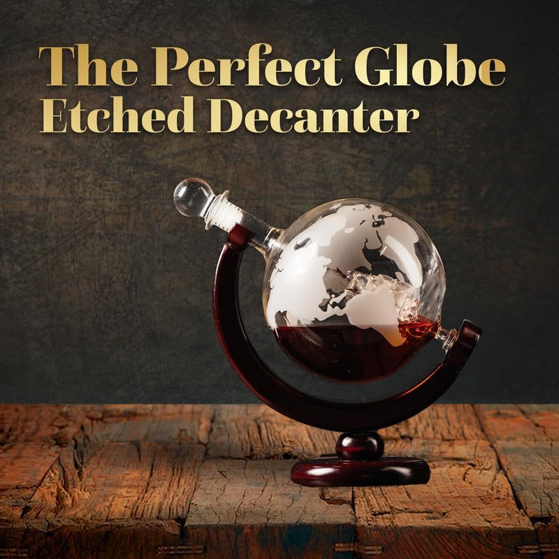 Whiskey-Dekanter, Karaffe Globus Set