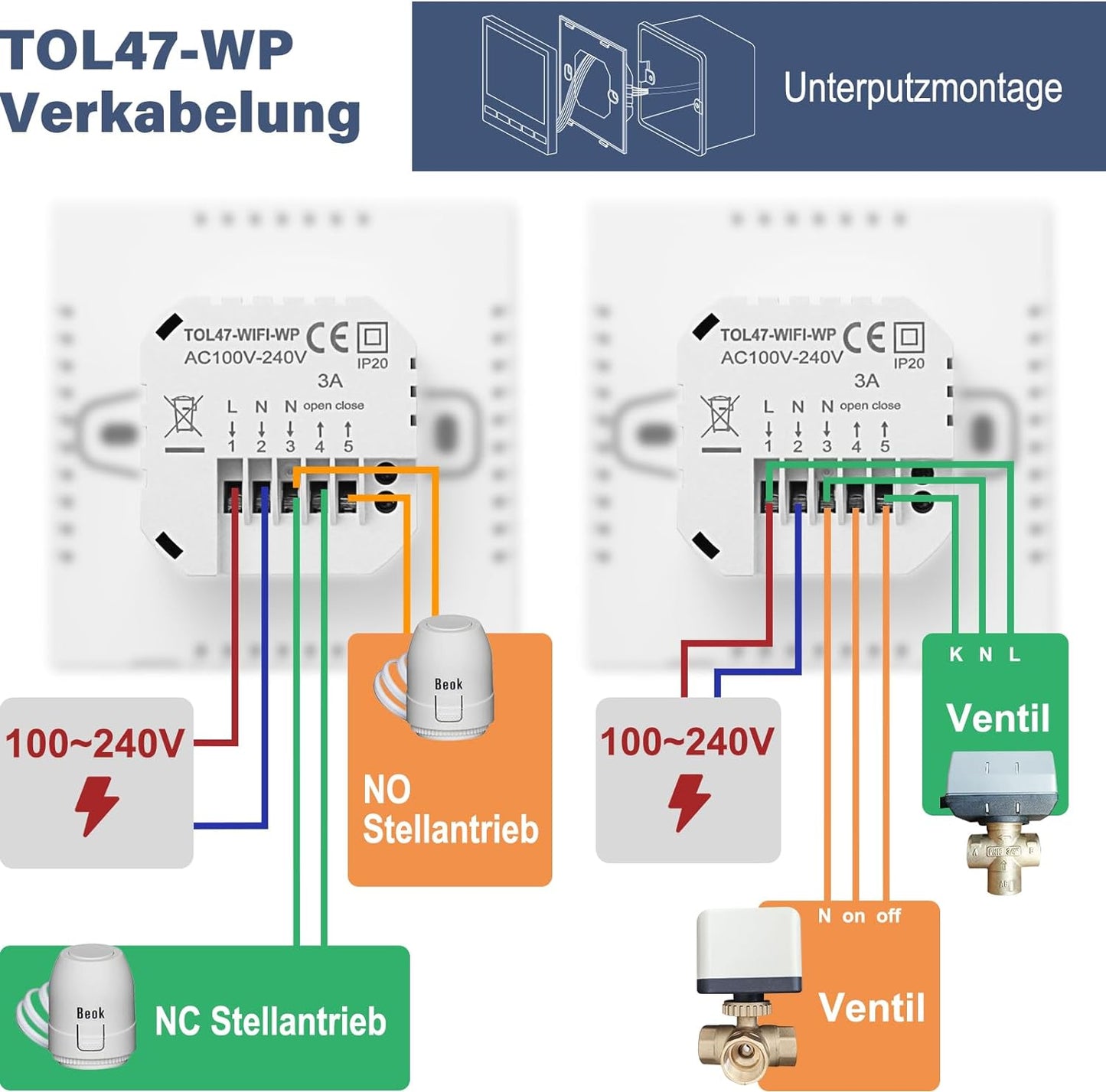 Tuya Wasserheizung Thermostat, Wasserheizung Thermostat, 1Stk_WIFI