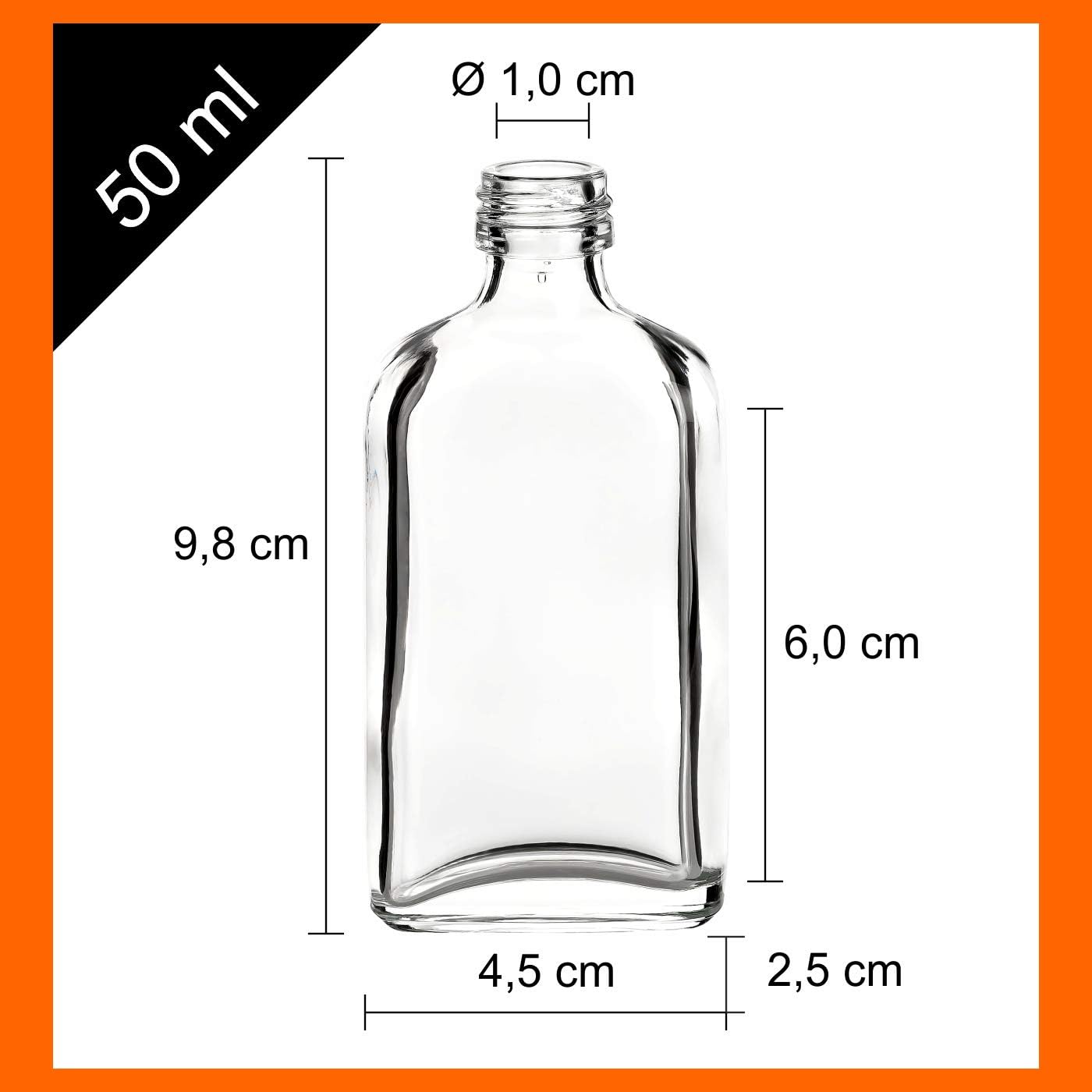 80-teiliges Mini-Glasflaschen-Set mit Schraubverschluss