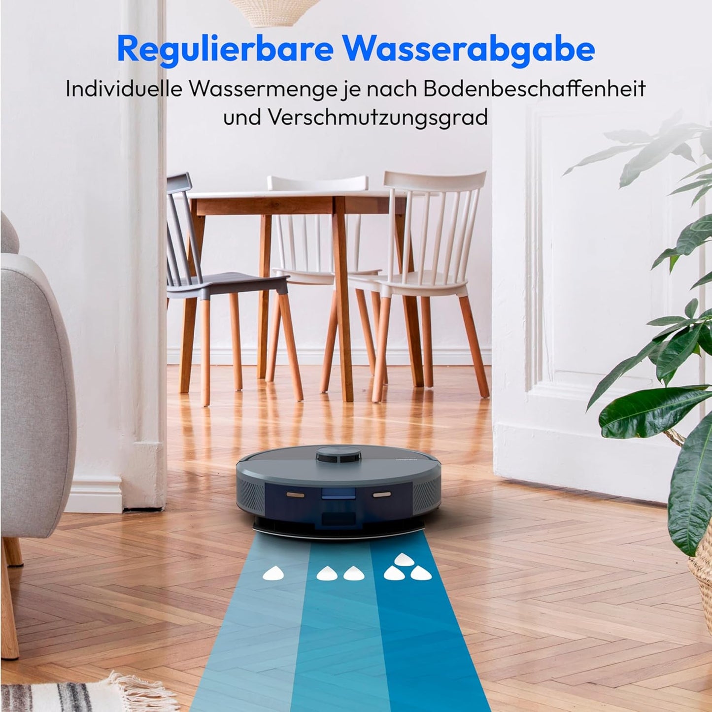 Saugroboter mit Wischfunktion und Absaugstation