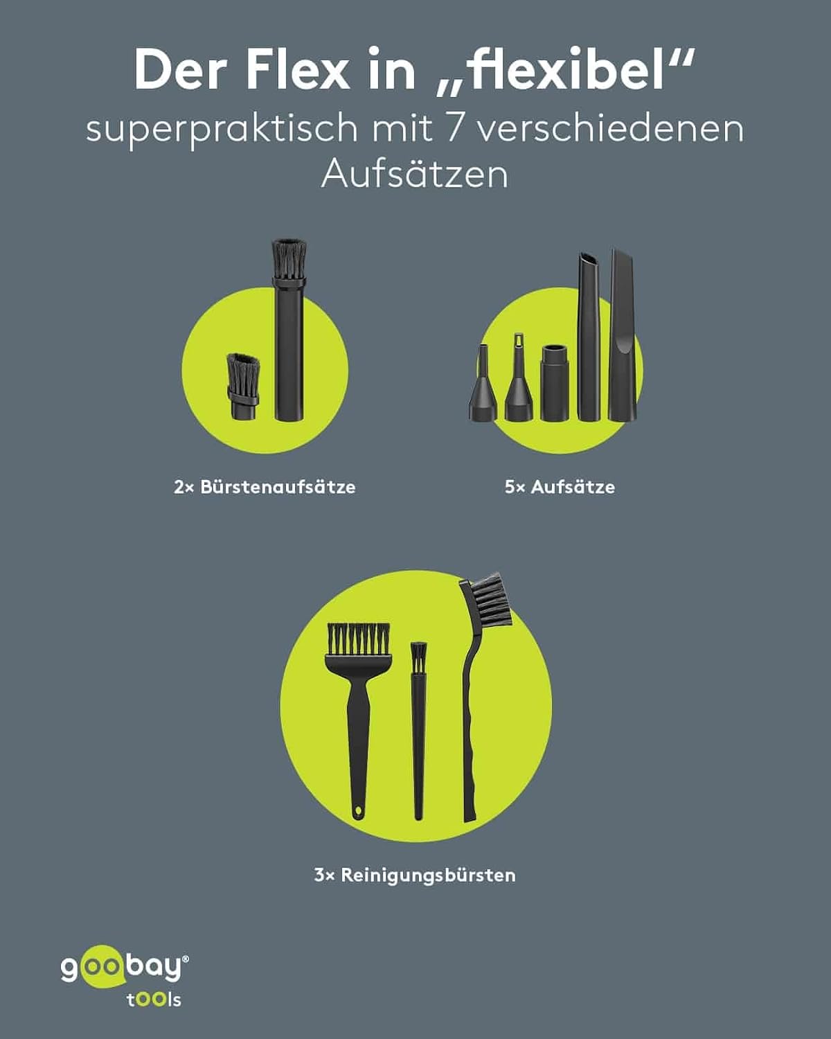 Mini-Staubsauger, leise und kompakt, goobay Mini-Staubsauger 80W