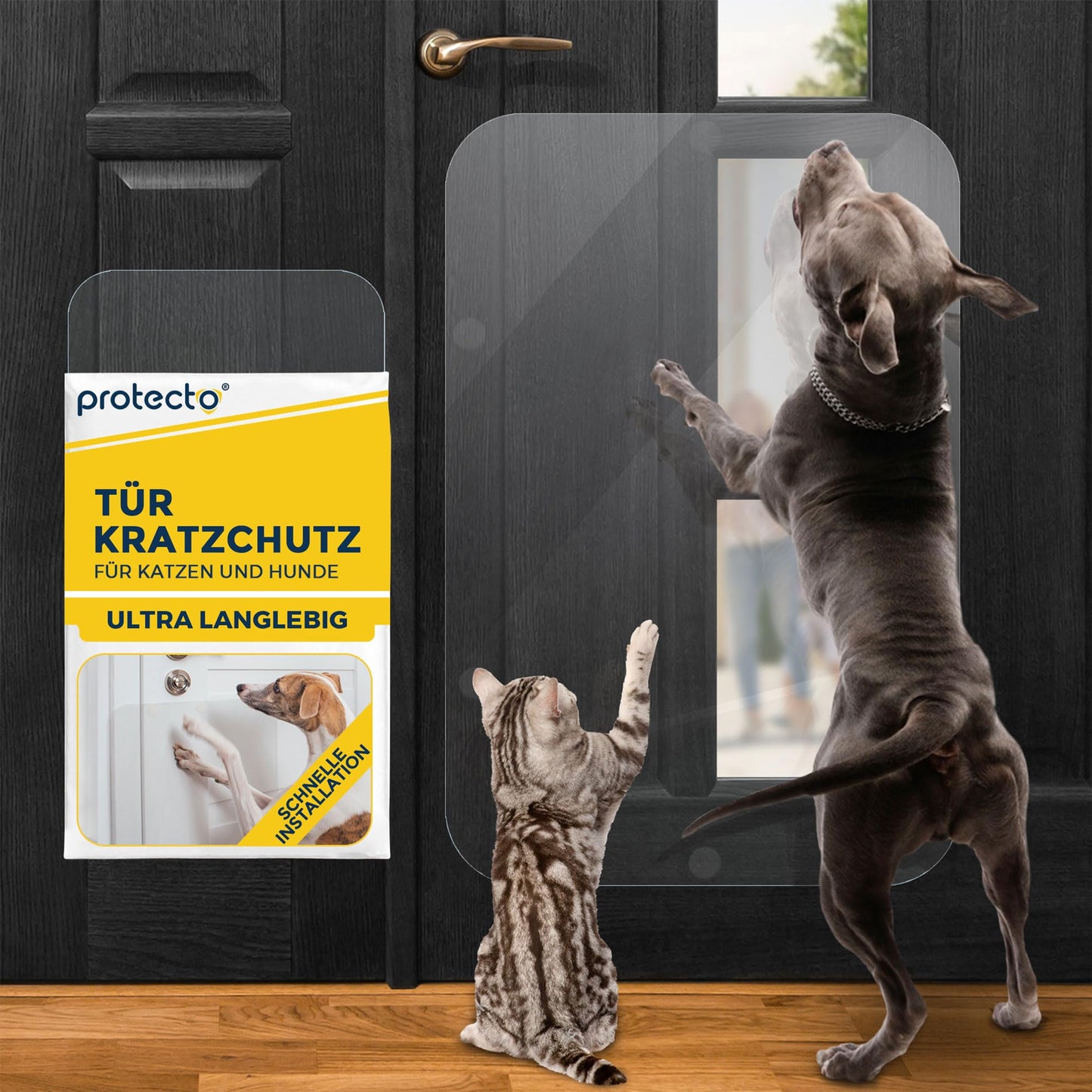 Kratzschutz für Haustiere, 90 x 60 cm, 1-stück Farblos 90 cm x 60 cm