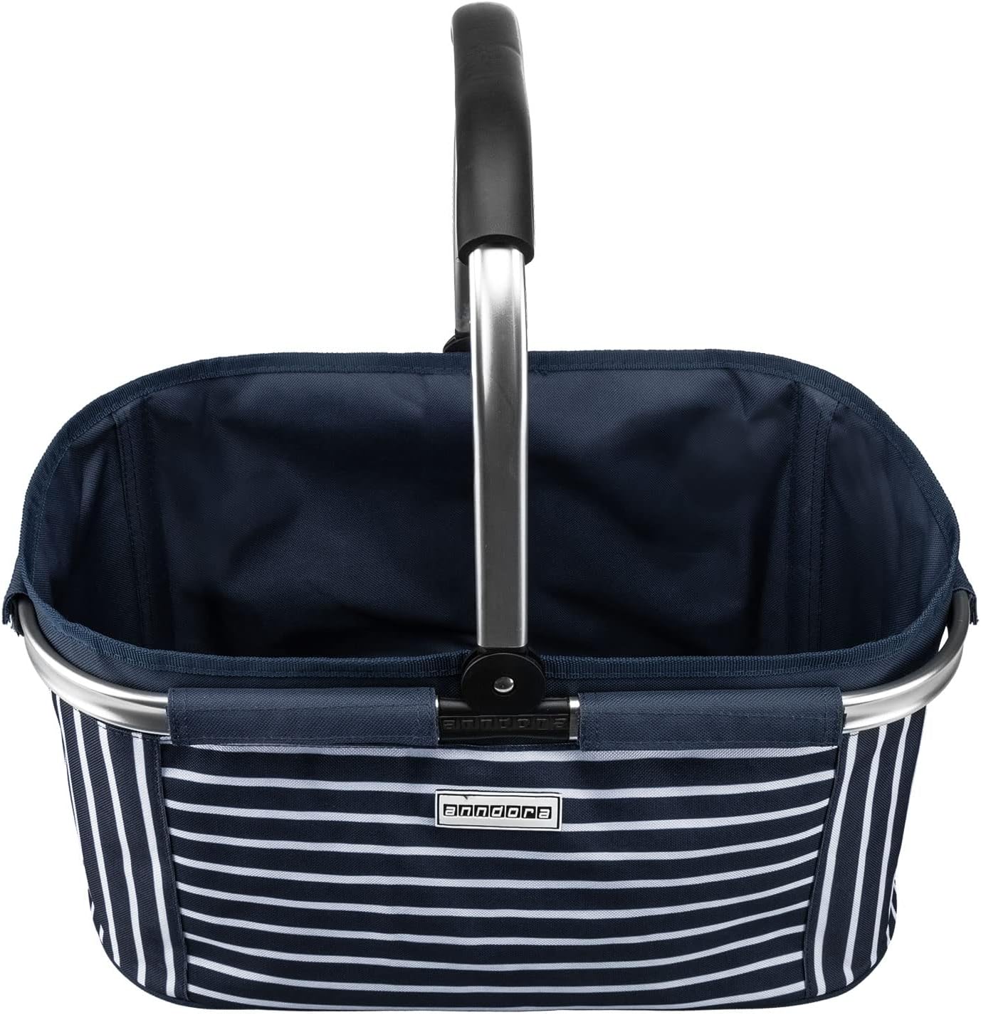 Einkaufskorb, Navy Gestreift
