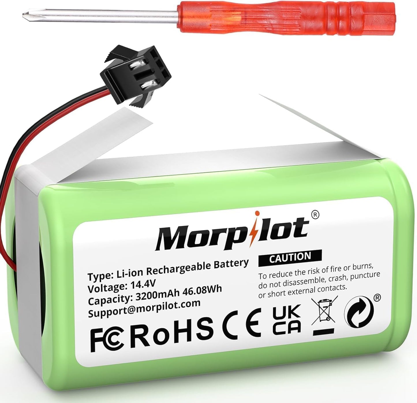 Ersatzakku für eufy RoboVac Modelle mit Schraubendreher, 3200 mAh with Screwdriver