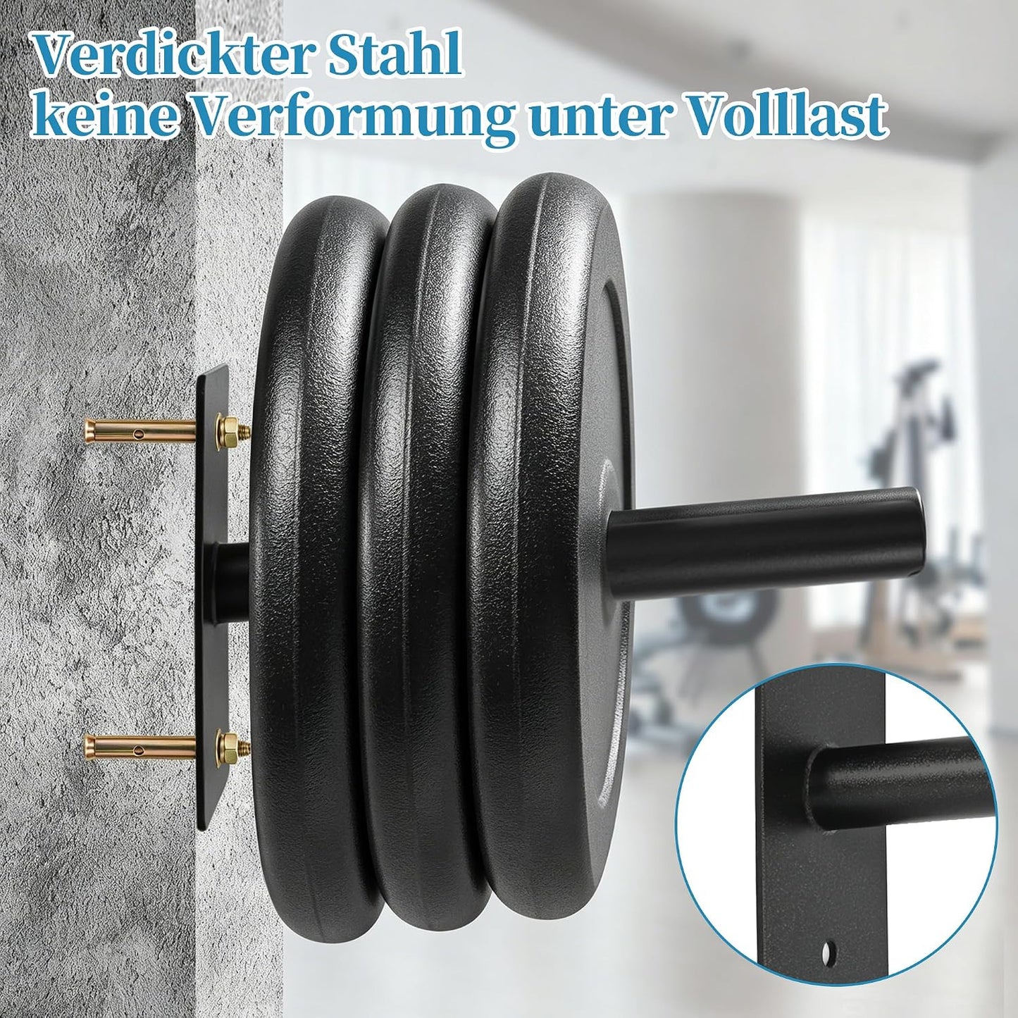 Wandhalterung für Hantelscheiben, 2 Stück