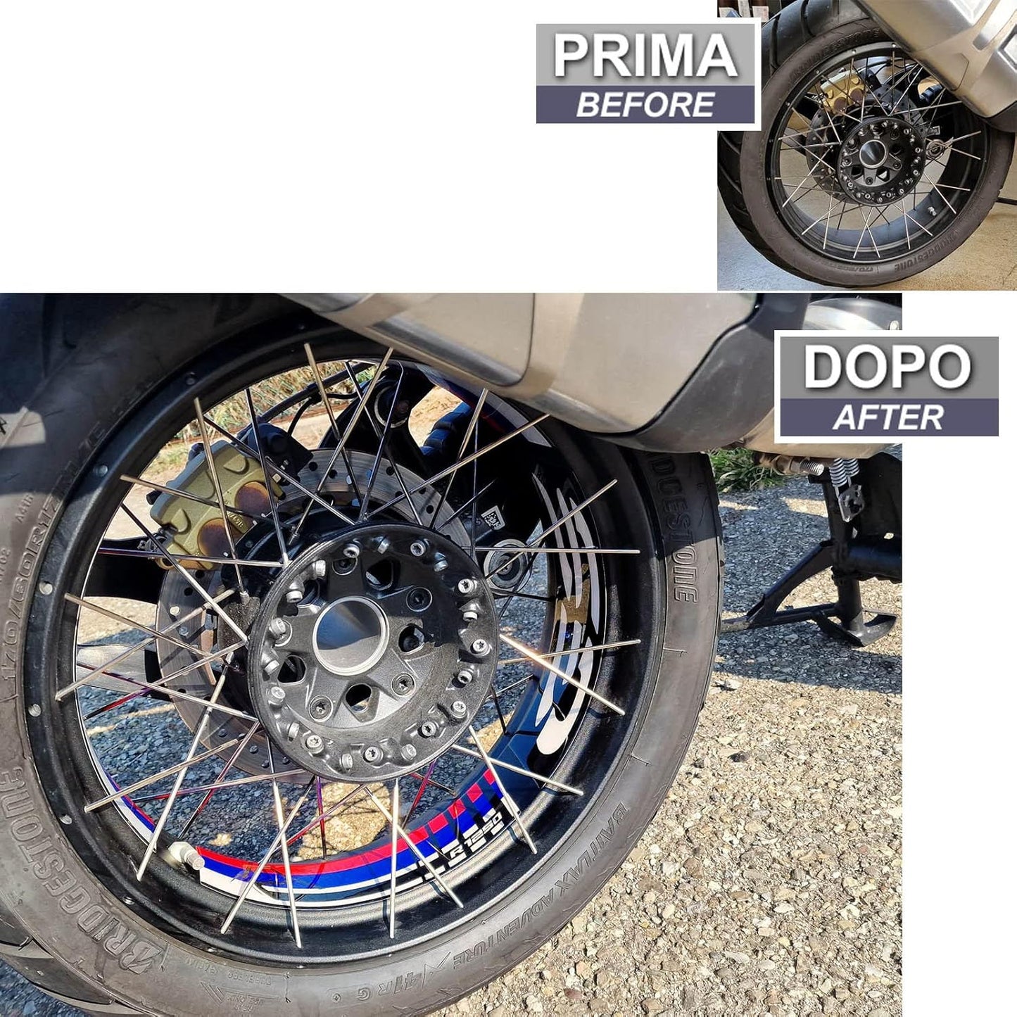 Motorrad-Aufkleber R 1250 GS Adventure Rallye 2022, Protezione cerchi 19' 17'
