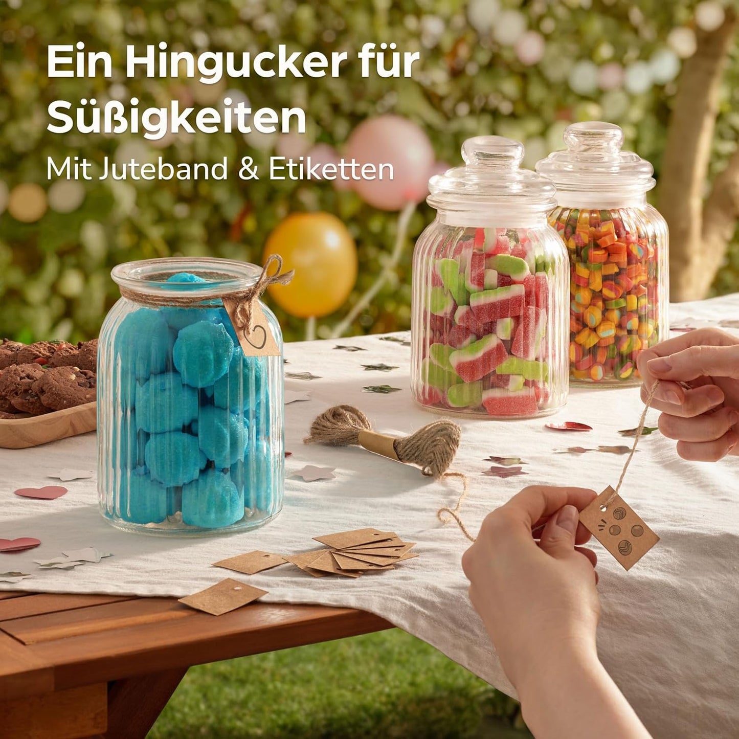 6-teiliges Bonbongläser-Set