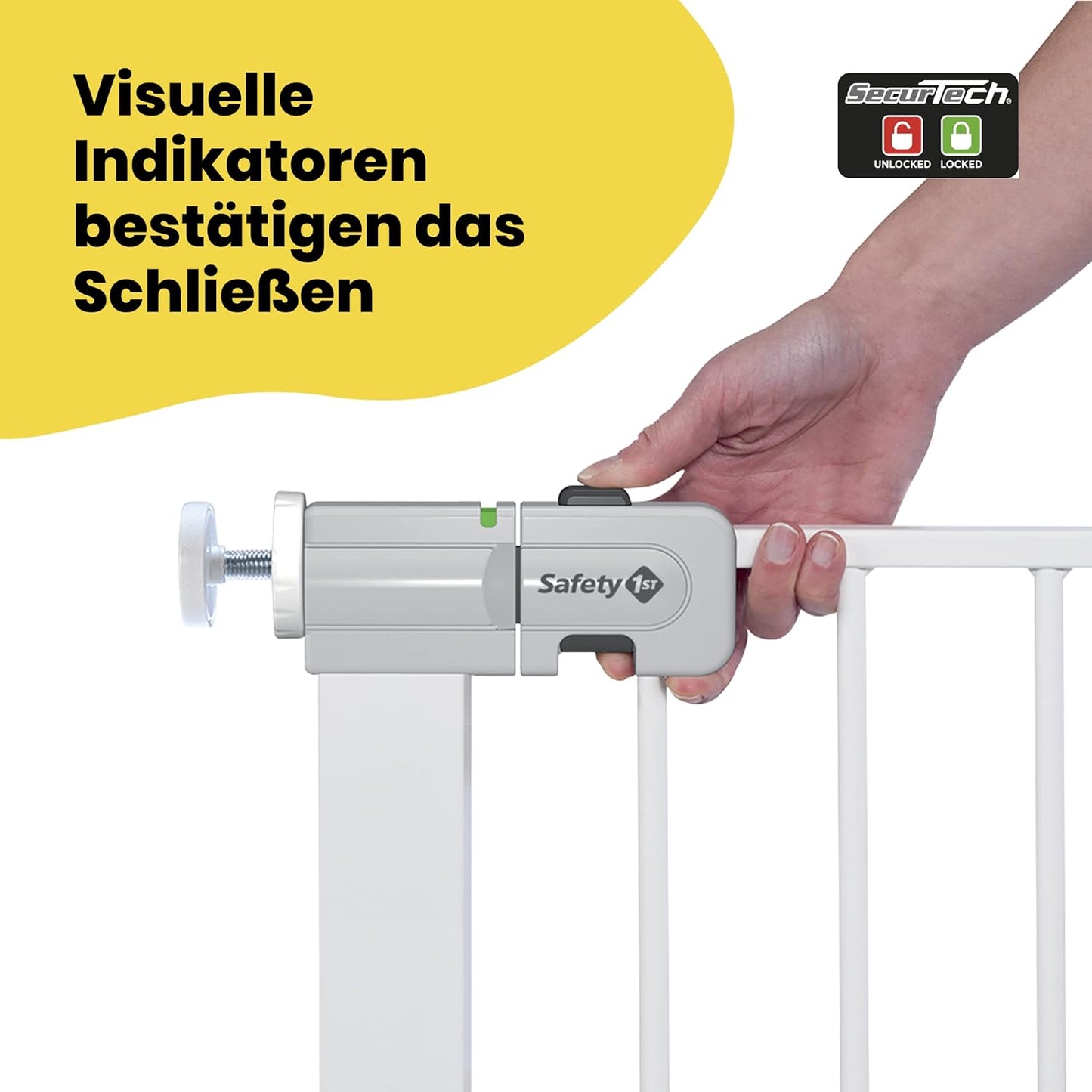 Easy Close Treppenschutzgitter, Easy Close Weiss