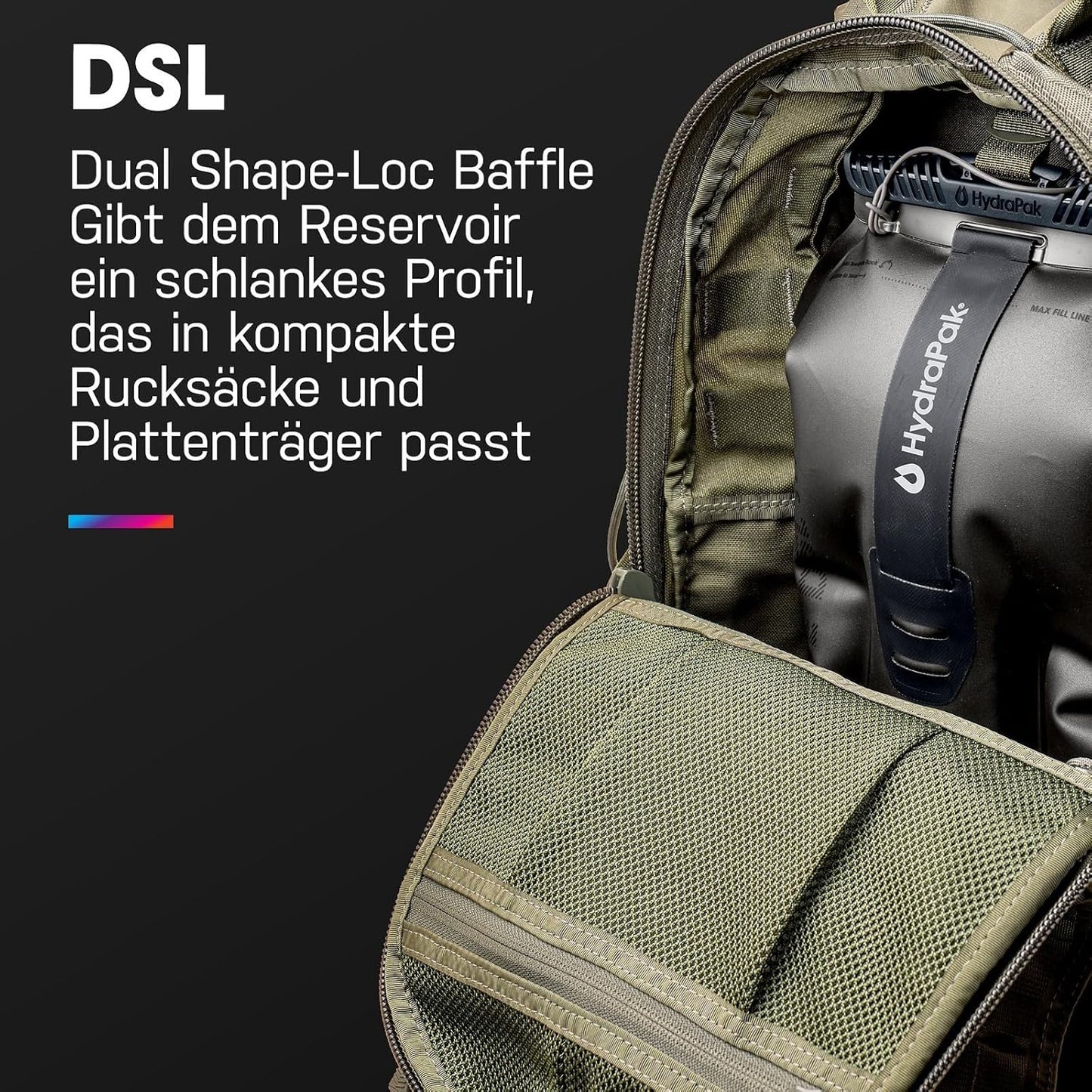 Ultra-Durable Wasserreservoir für Rucksäcke, Mammutgrau 3L