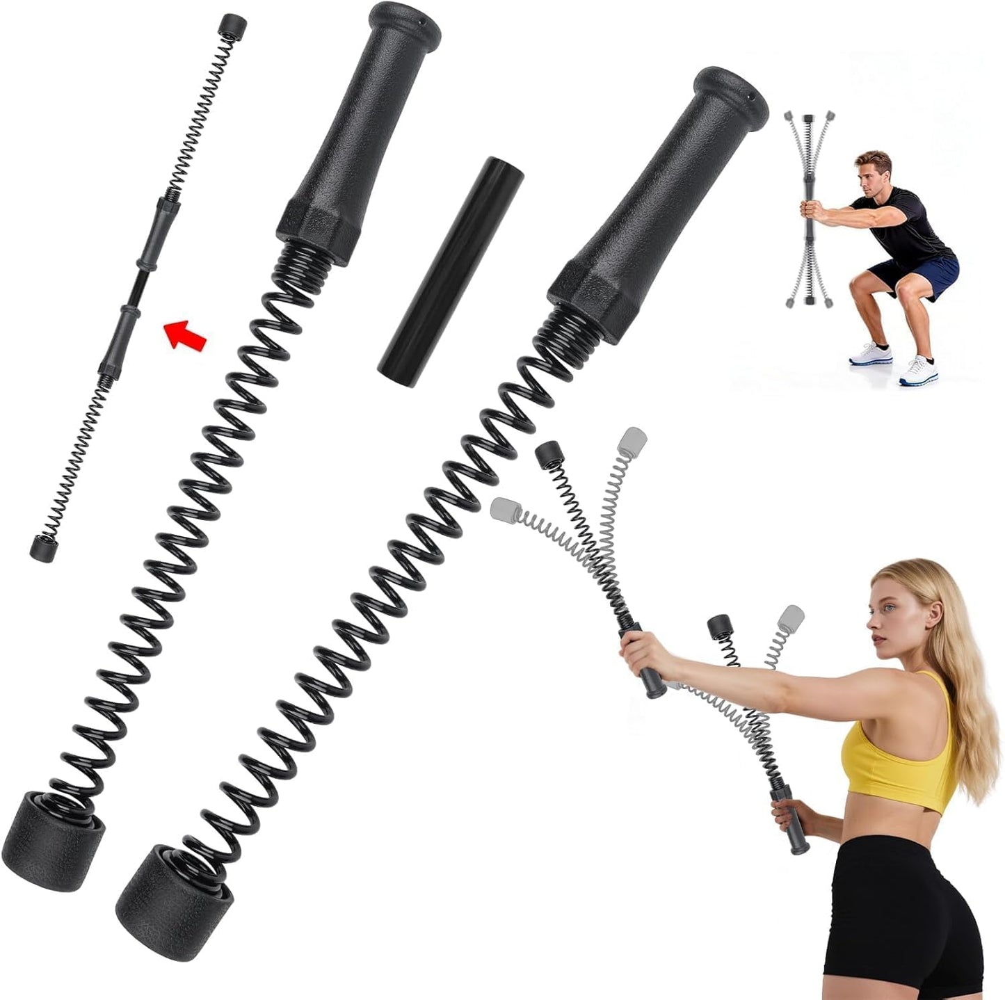 2er-Pack Tragbare Battle Ropes für Ganzkörpertraining