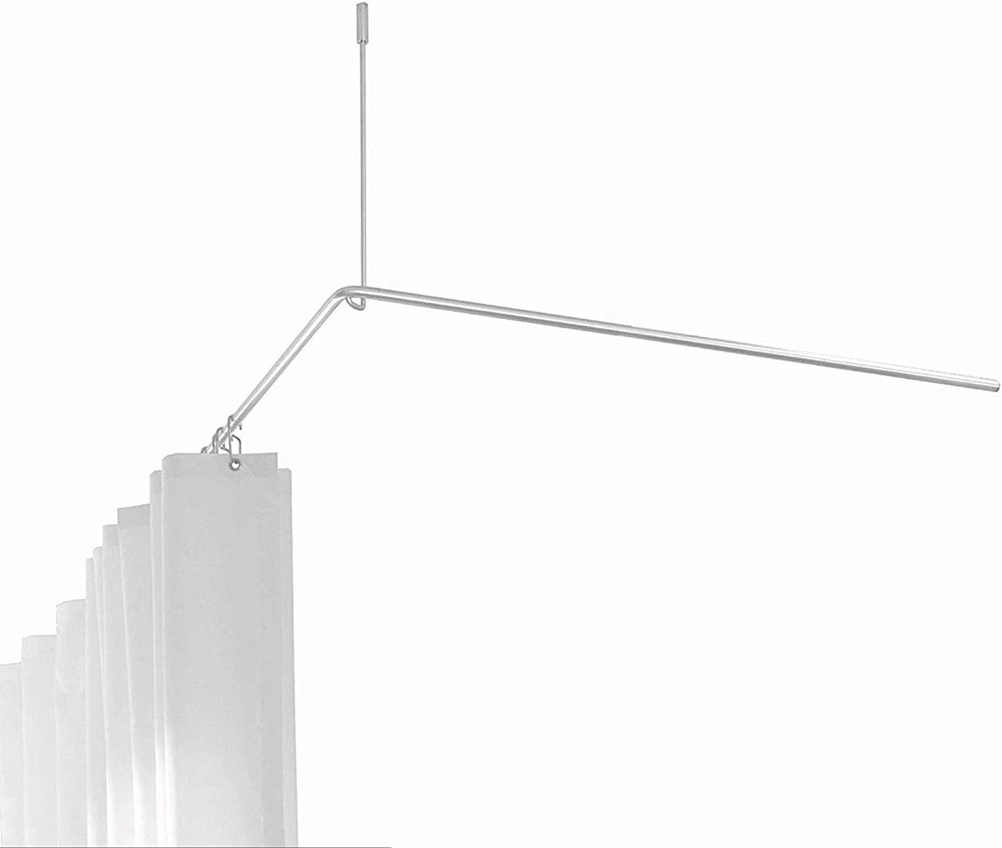 Duschvorhangstange L-Form, L-Form 80 x 80 cm