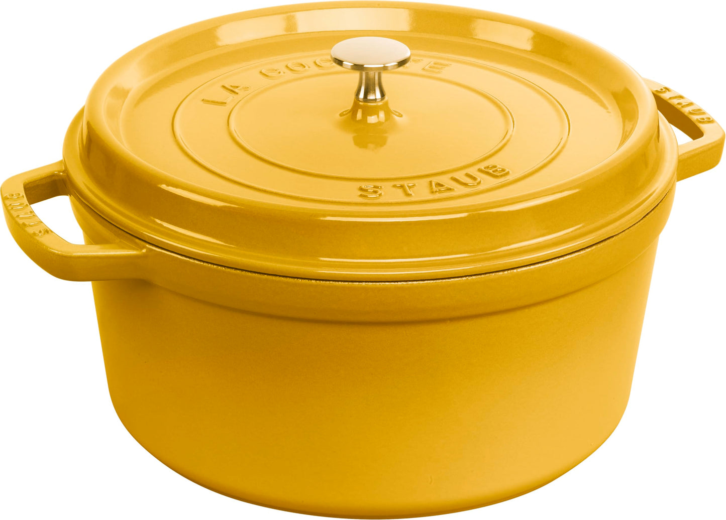 Runde Cocotte aus Gusseisen, 28 cm Zitronen-Gelb