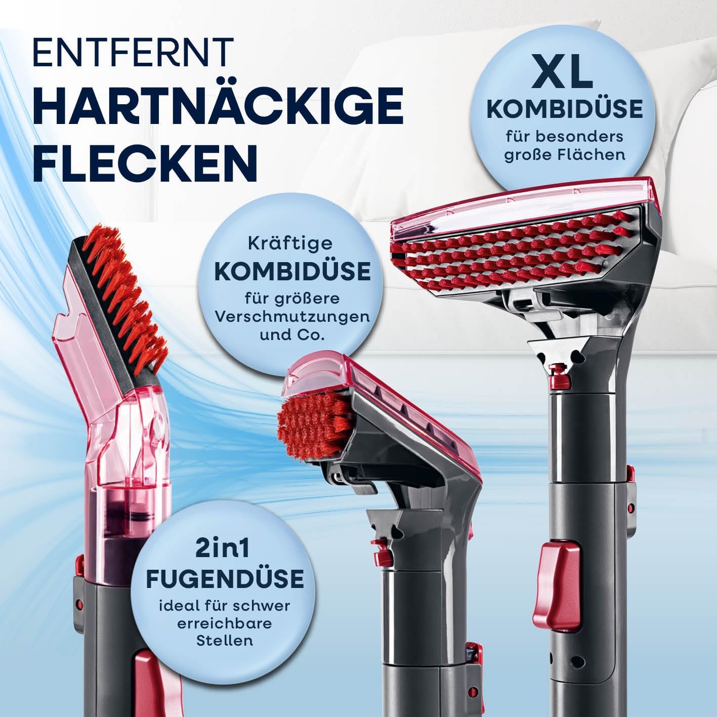 Polster- und Teppichreiniger Pro Power, Rot Pro Power 600W
