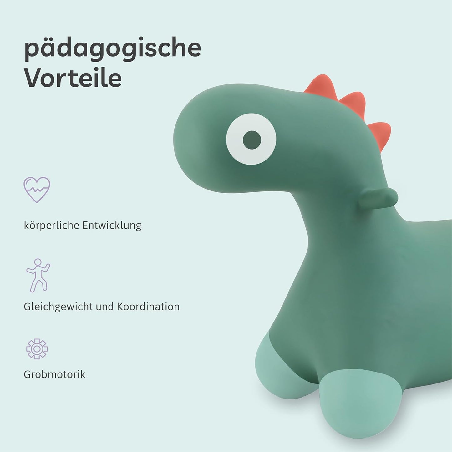 Aufblasbares Spielzeug Hoppi Dino, grün