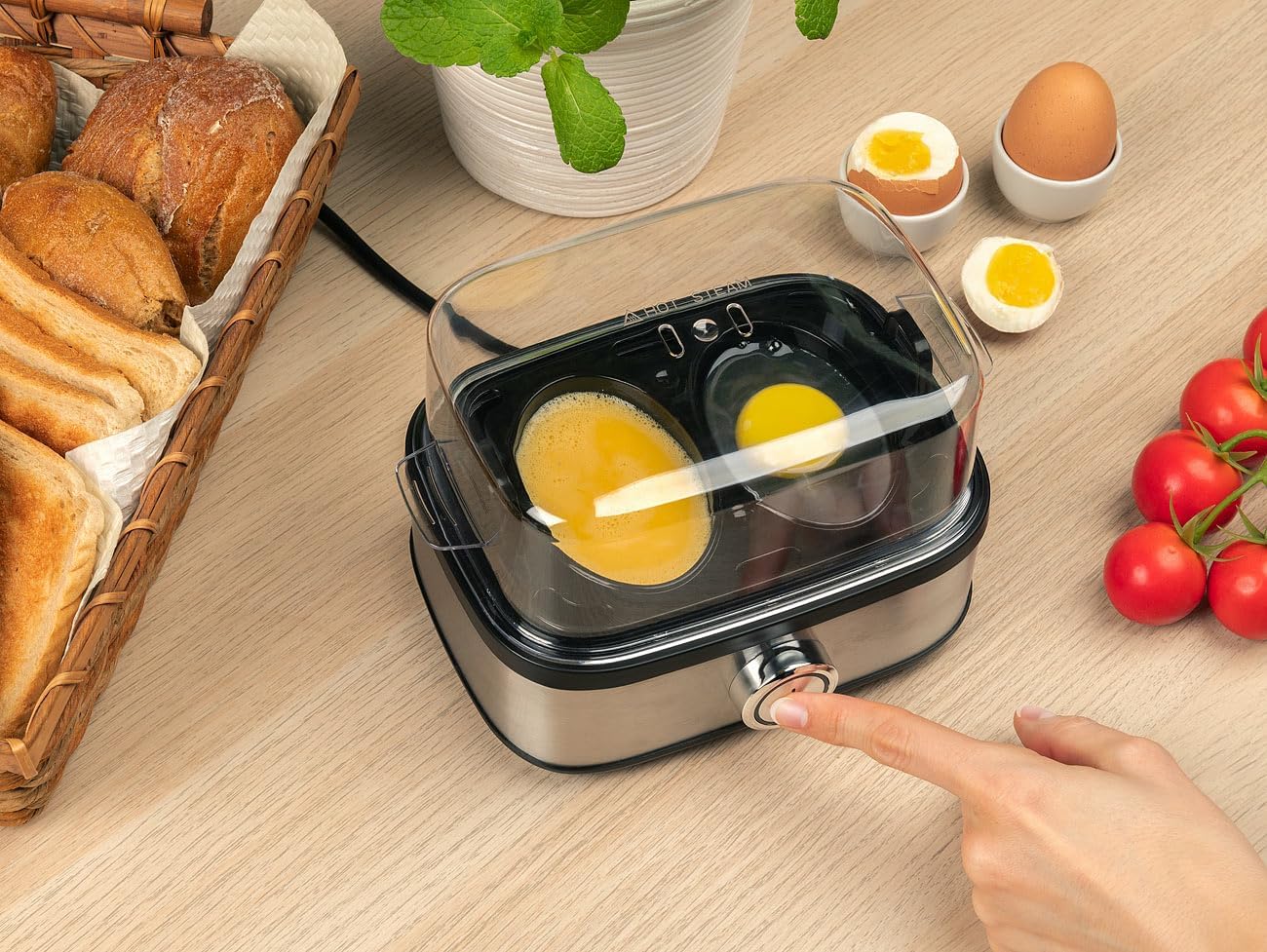 3in1-Eierkocher für 6 Eier