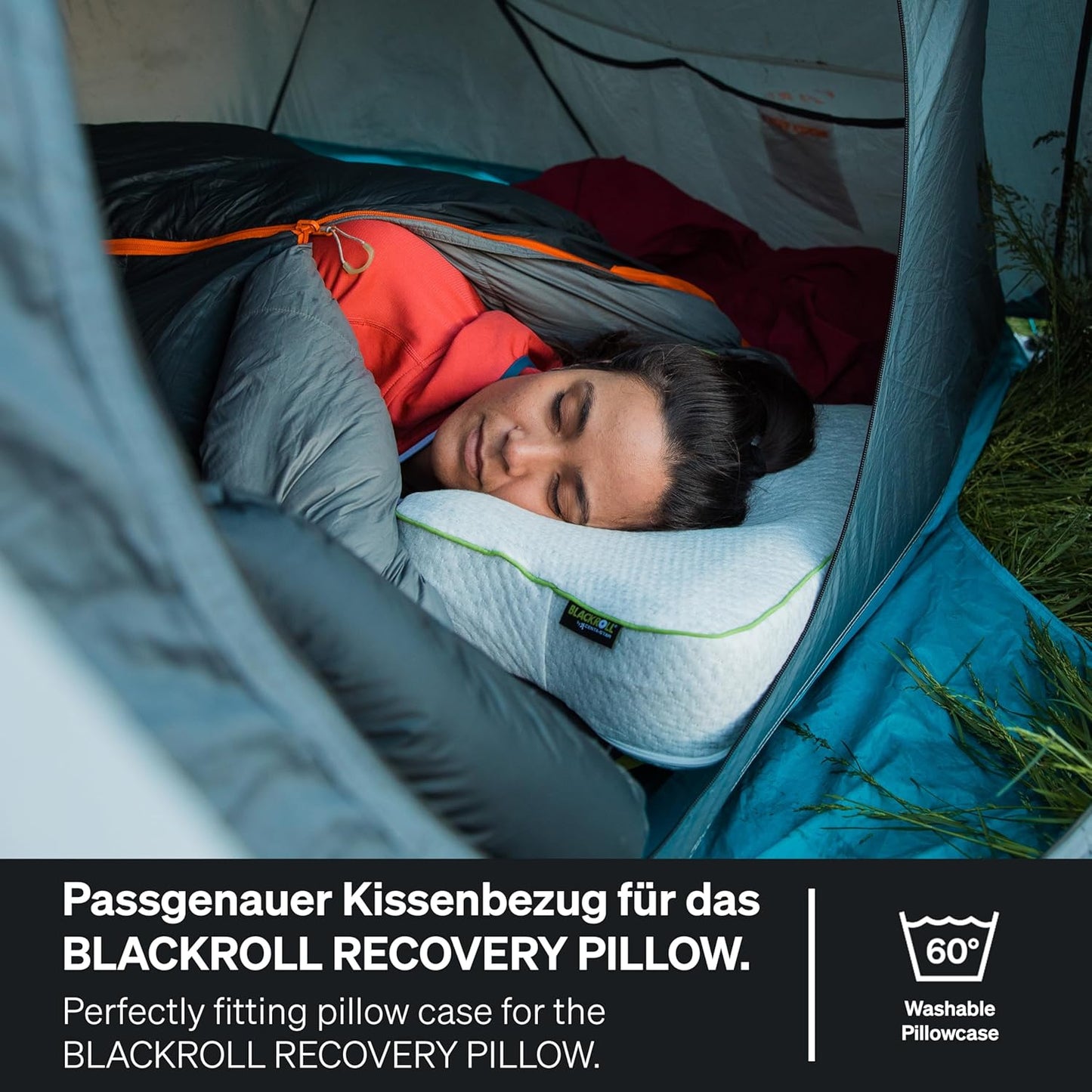 Ergonomisches Nackenkissen mit Bezug und Travel Bag, Kissen + Kissenbezug Climate