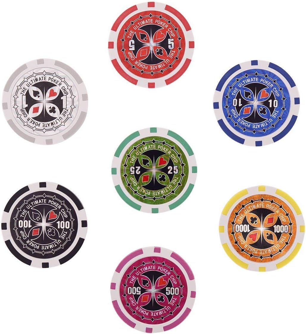 Pokerkoffer mit 300 Chips, Silber