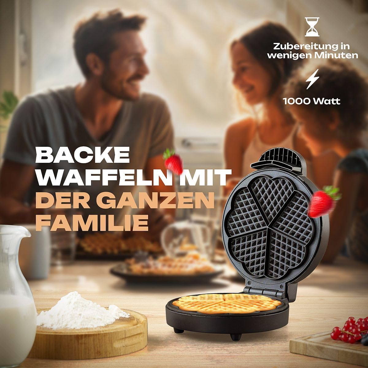 Waffeleisen für Waffeln in Herzform