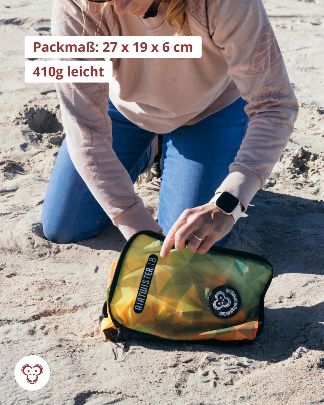 Airtwister 1.8 Lenkmatte mit Packsack & Flugschlaufen, Limegreen 180.0 Zentimeter