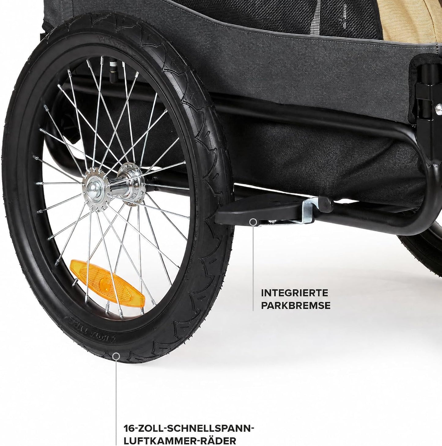 2-in-1 Hundeanhänger & Kinderwagen, M