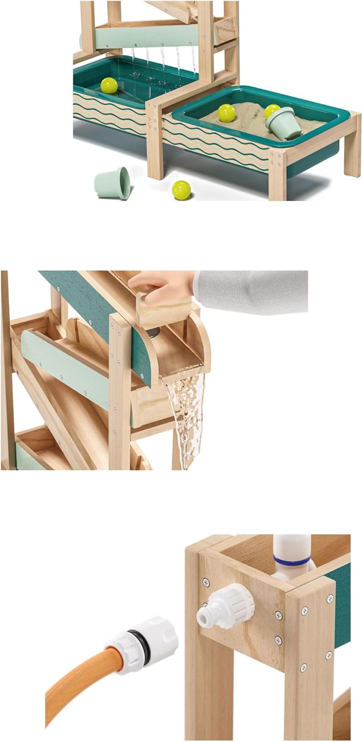 Wasserbahn mit 2-in-1 Spieltisch (3-teilig)