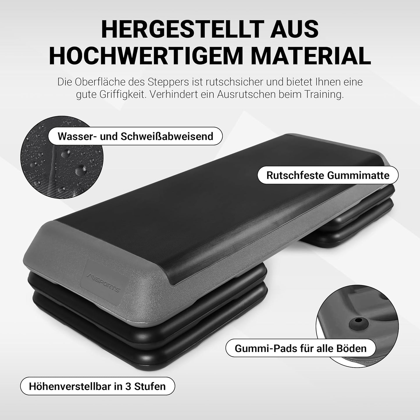 Steppbrett, 3-fach höhenverstellbar