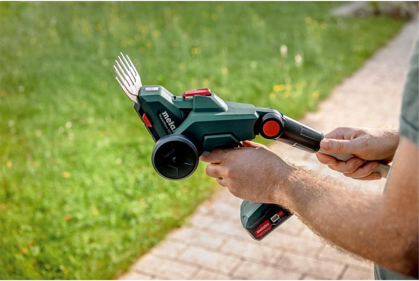 Akku Gras/Strauchschere PowerMaxx SGS 12 Q, mit Strauch-/Grasmesser