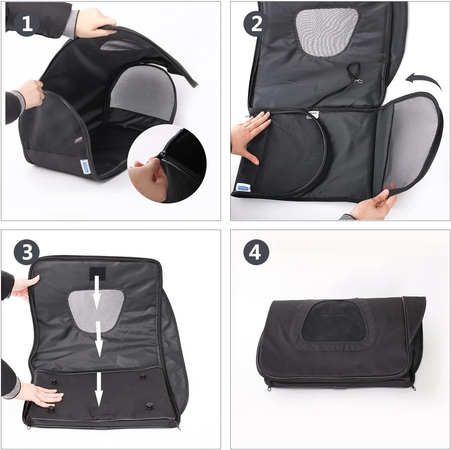 Transporttasche für Haustiere, L40*W23*H24cm|Schwarz