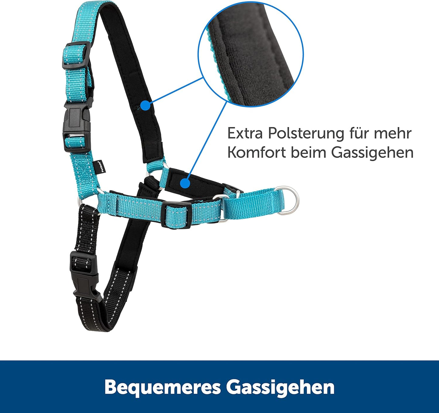 Easy Walk Deluxe Anti-Zieh-Geschirr mit Reflektoren, S