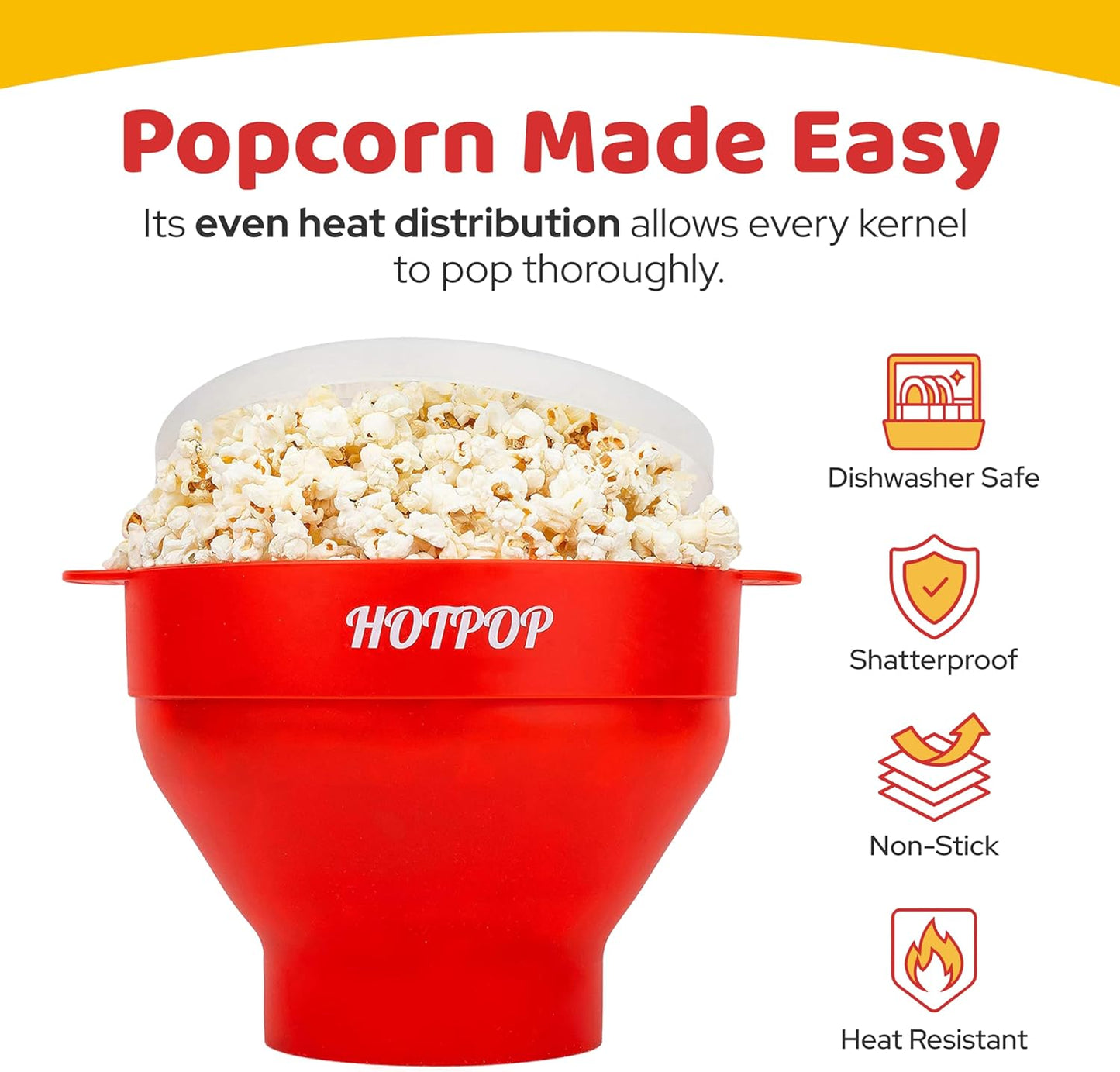 Mikrowellen-Popcorn-Popper, Rot