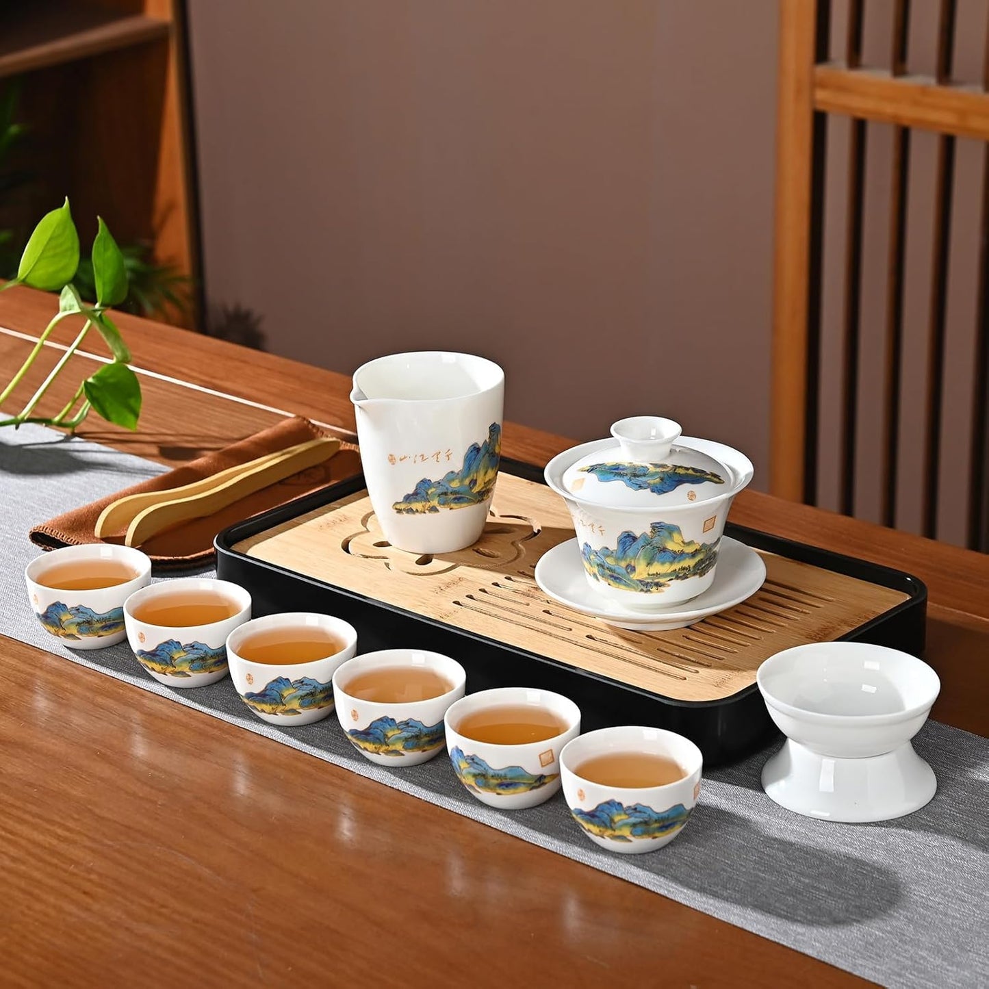 Traditionelles Chinesisches Teeset mit 6 Tassen, Qljs - Gaiwan