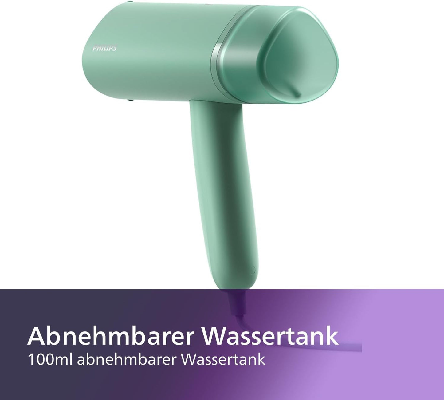 Tragbarer Dampfglätter 3000-Serie STH3010/70, grün, inkl. Tasche