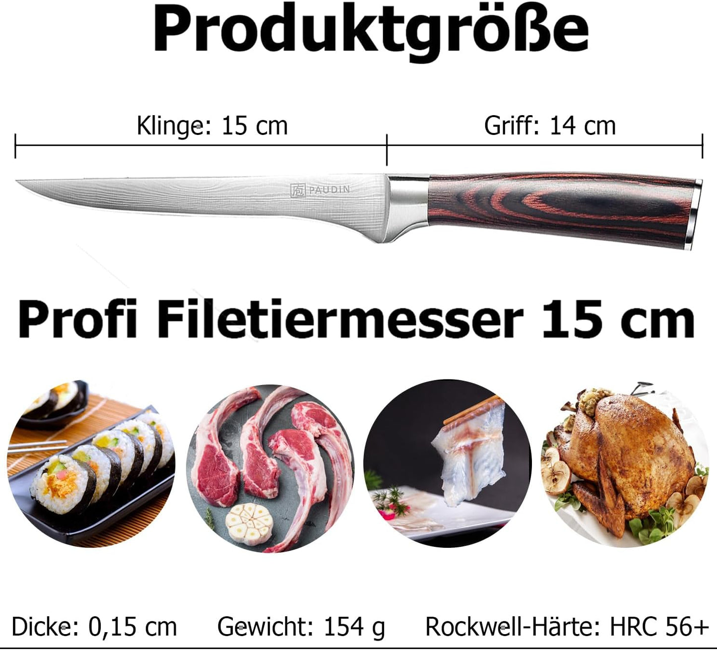 Filetiermesser, Filetiermesser 15 cm