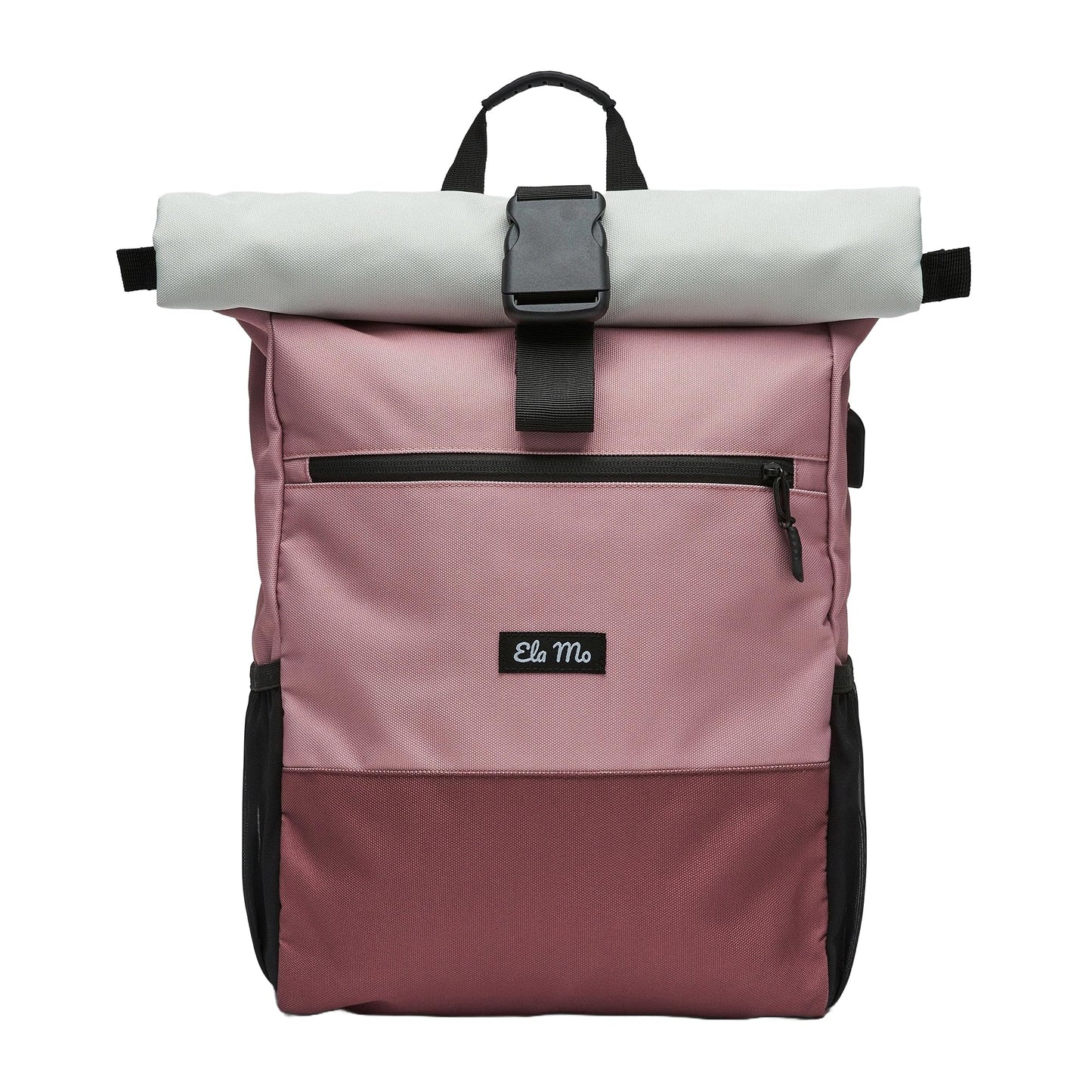 Rolltop Laptop-Rucksack, Strawberry Cream 18 bis 26 Liter