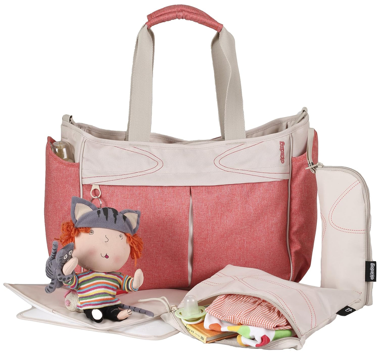 Wickeltasche, Urban, Coralle