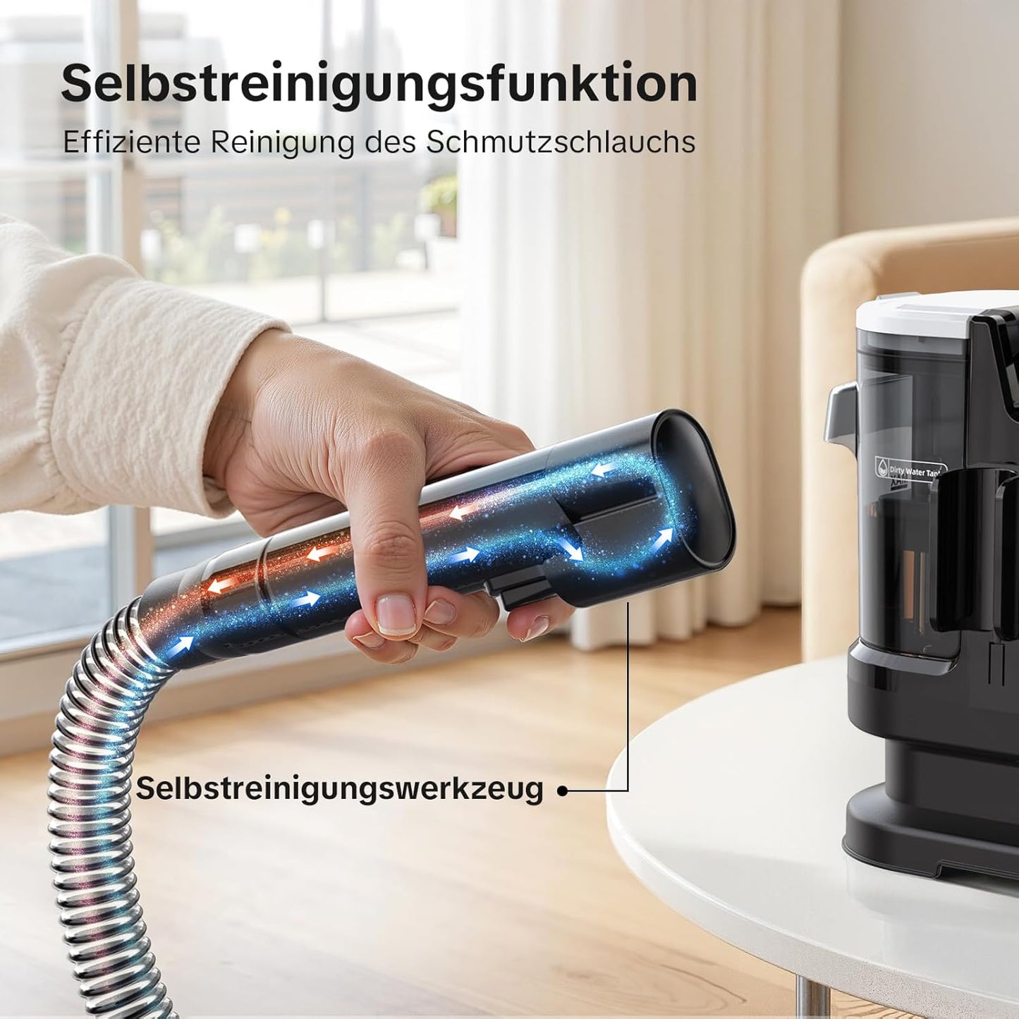 Nasssauger und Polsterreiniger, Glanzschwarz