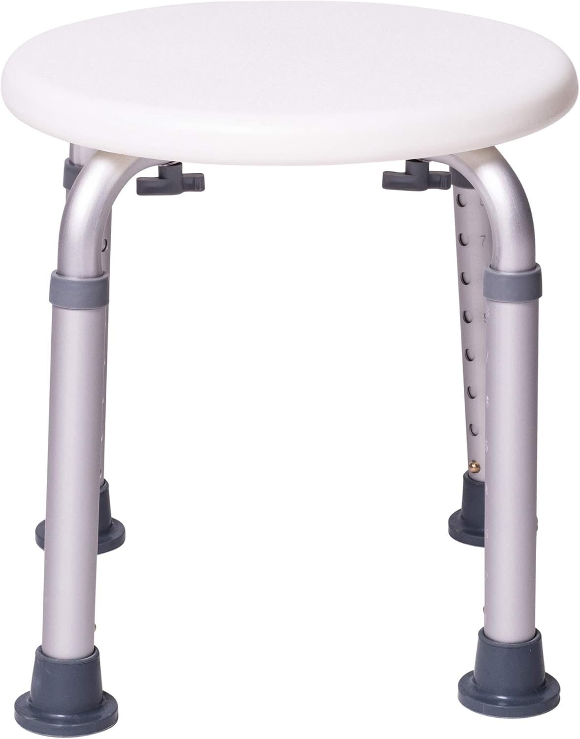 Badhocker bis 150 kg, Duschhocker rund weiß 150 kg