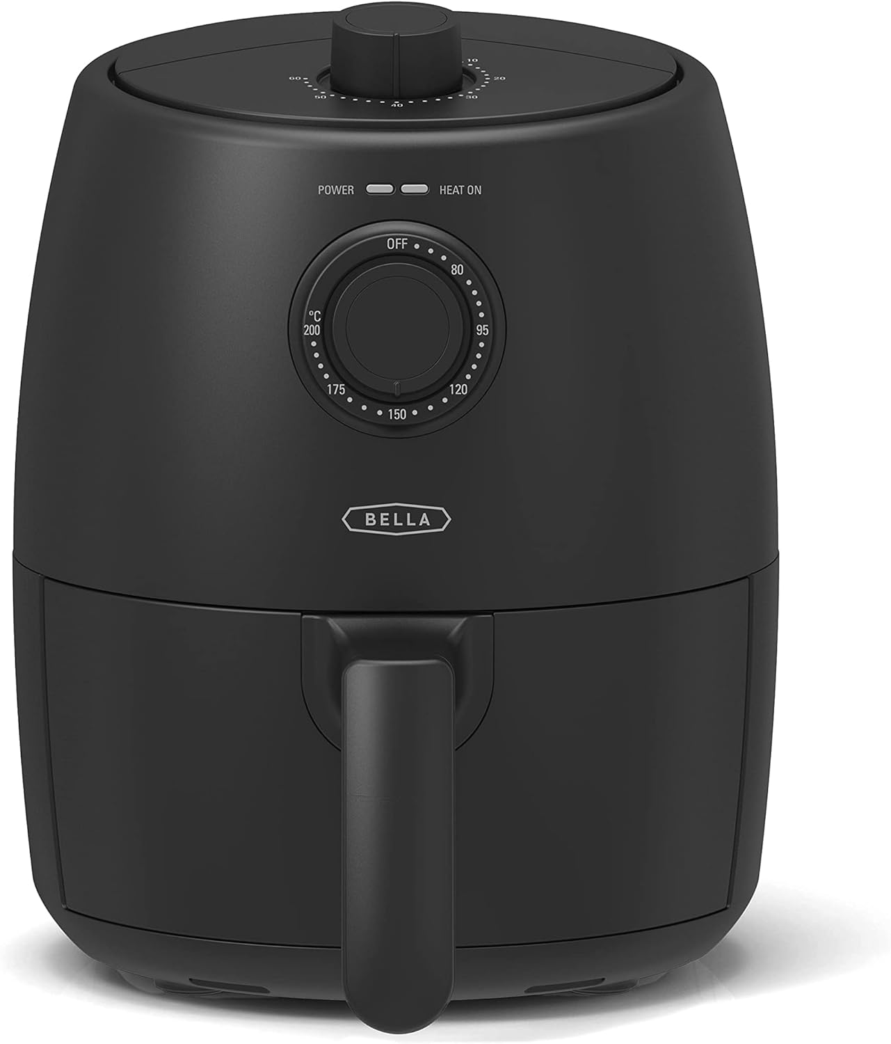 Heissluftfritteuse, Schwarz 1.9L Manuell, Doppeldrehknopf