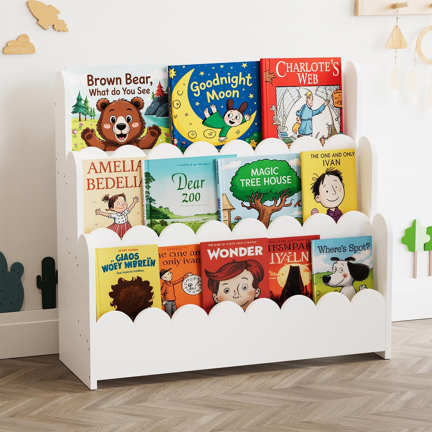 3-stöckiges Bücherregal, Weiss 3 Tier, 78.15 CM 1