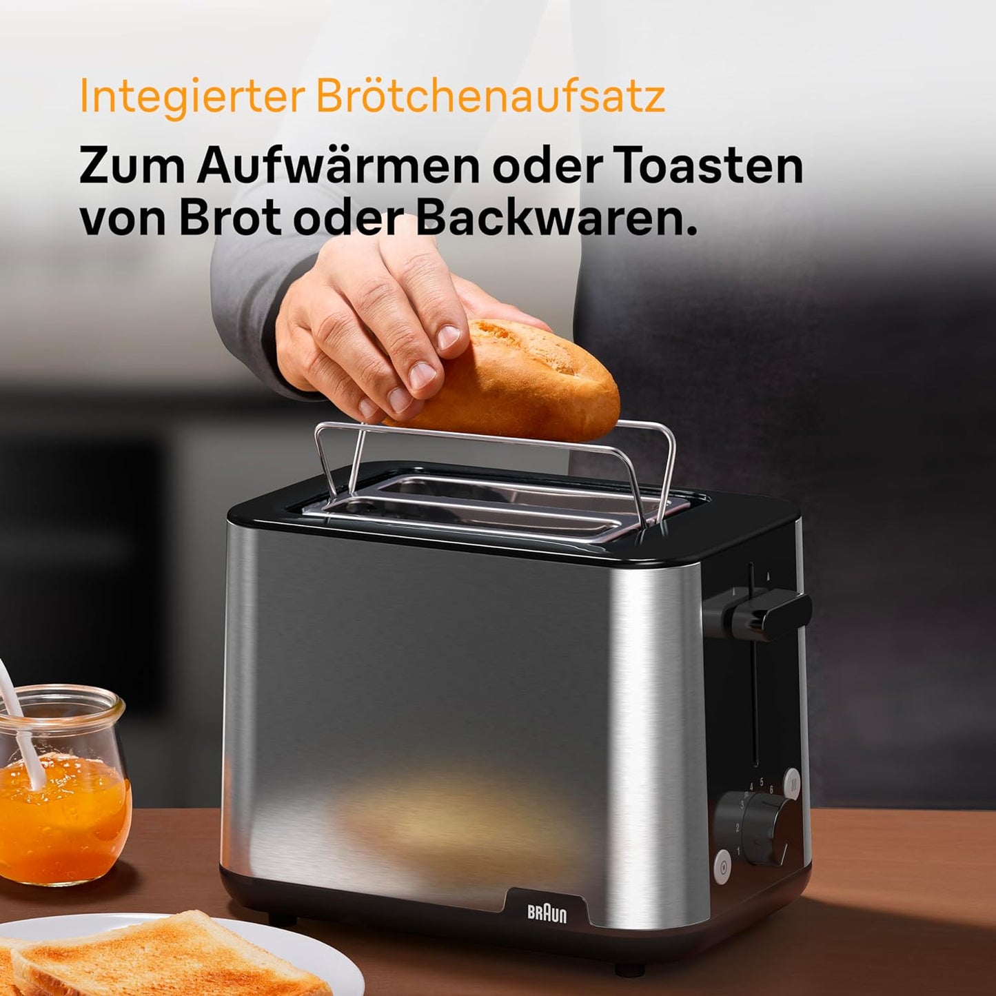 Toaster HT 1510 BK 2 Scheiben, Schwarz