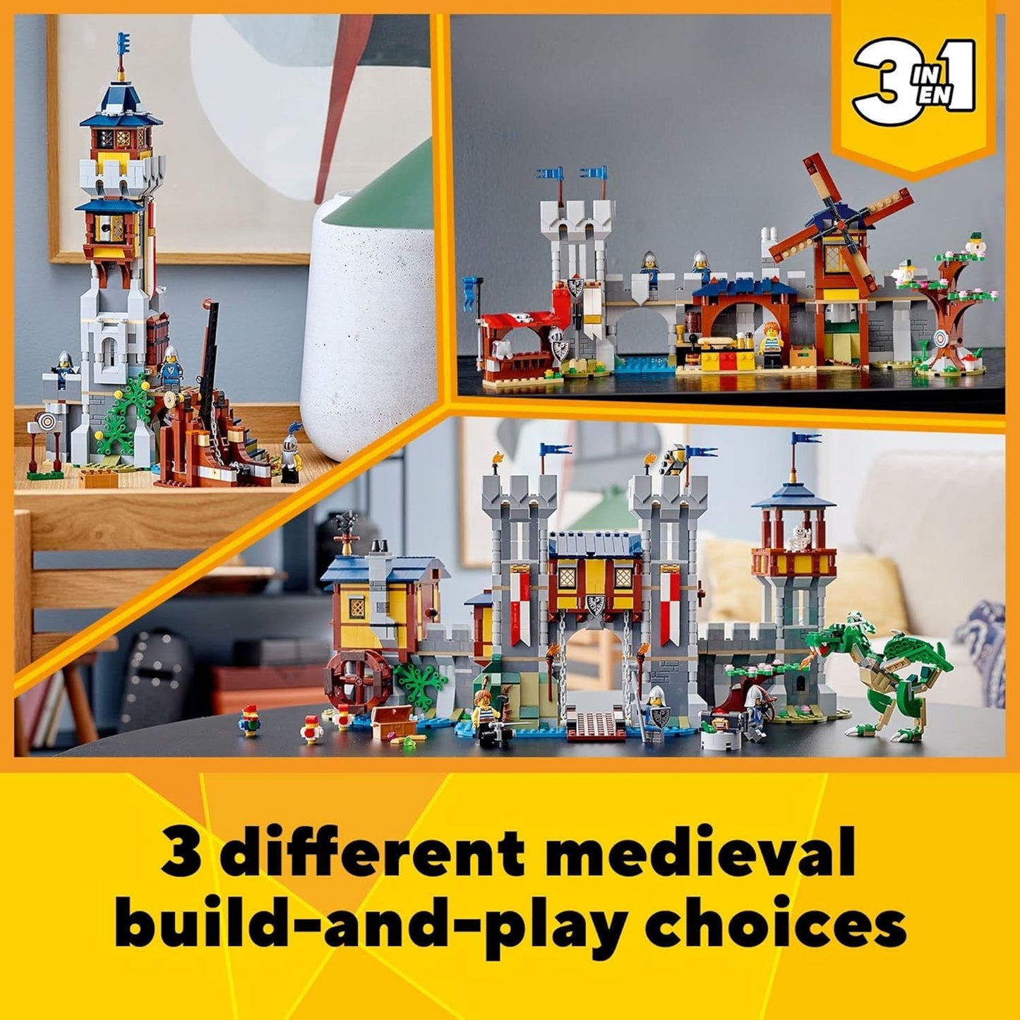 Creator 3-in-1: Mittelalterliches Schloss (31120), Schloss Spielzeug Standardverpackung