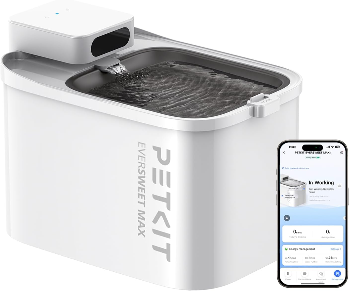Kabelloser Trinkbrunnen CT-W3, App-gesteuert, CT-W3
