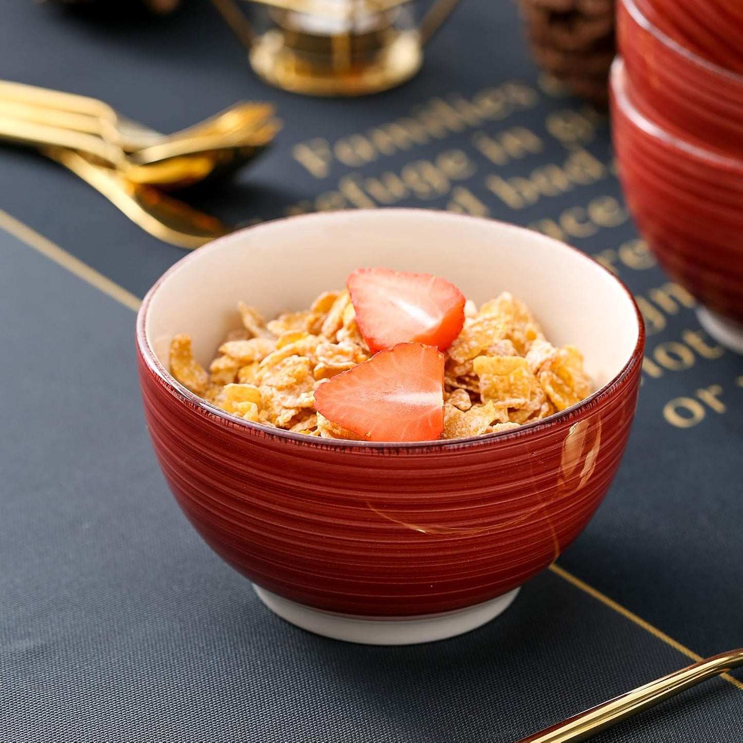 Müslischalen Set, 4 piece bowl Rot