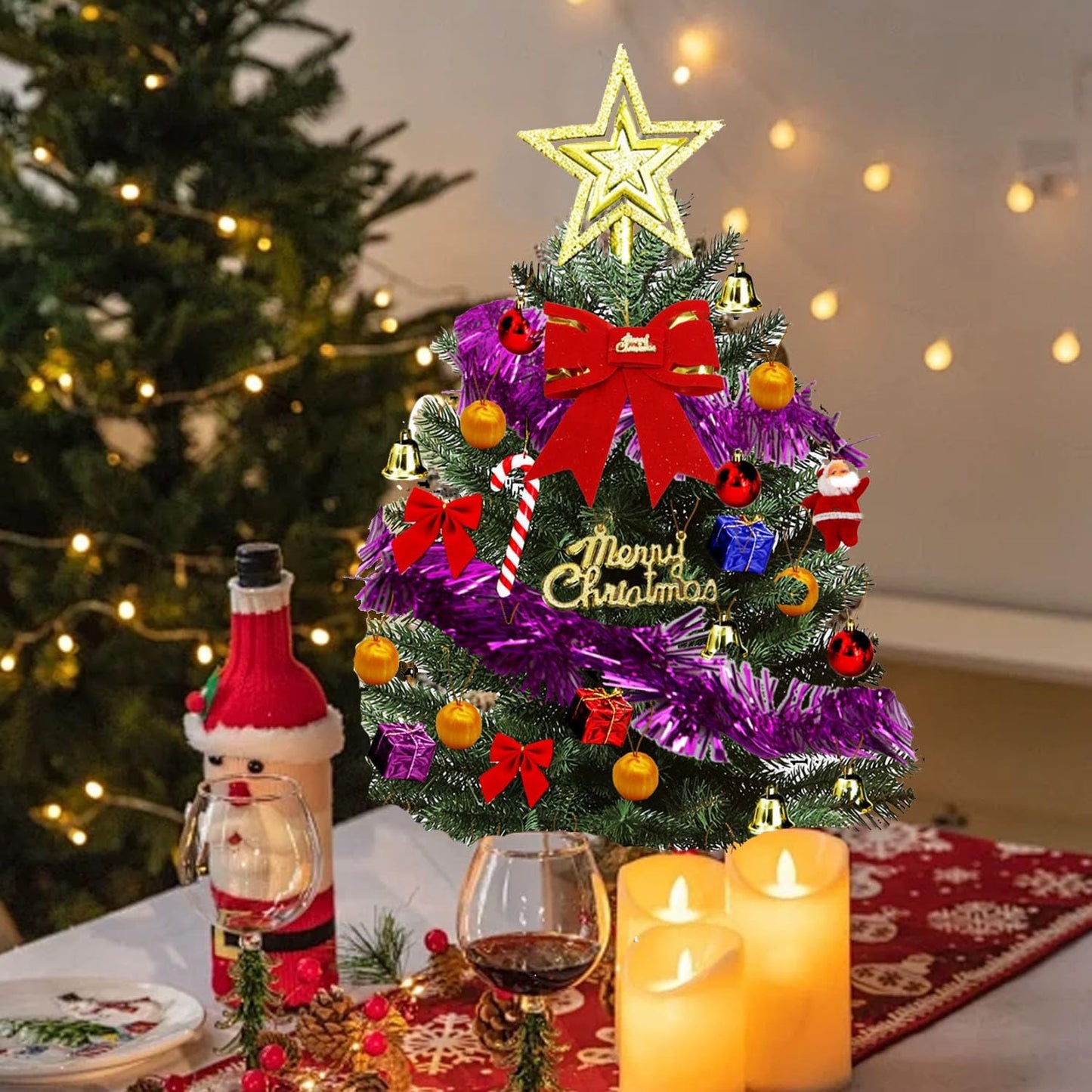 Mini-Weihnachtsbaum mit Deko-Set