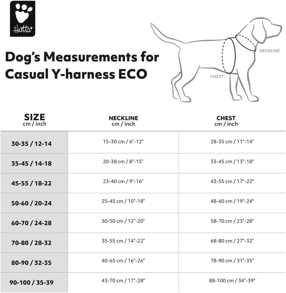 Hundegeschirr, 90-100 cm, 90-100 cm Raven