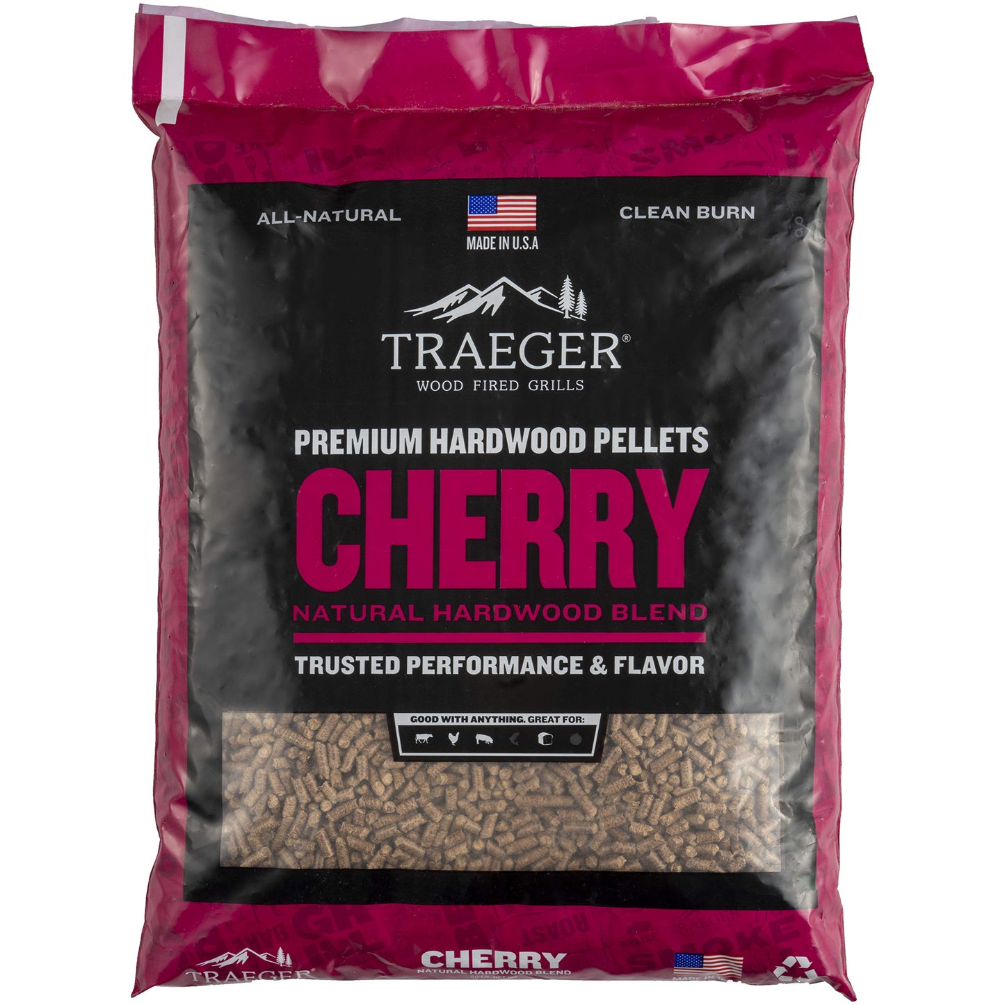 Kirschbaum-Pellets zum Räuchern, 9 kg, Kirschbaum Pellets