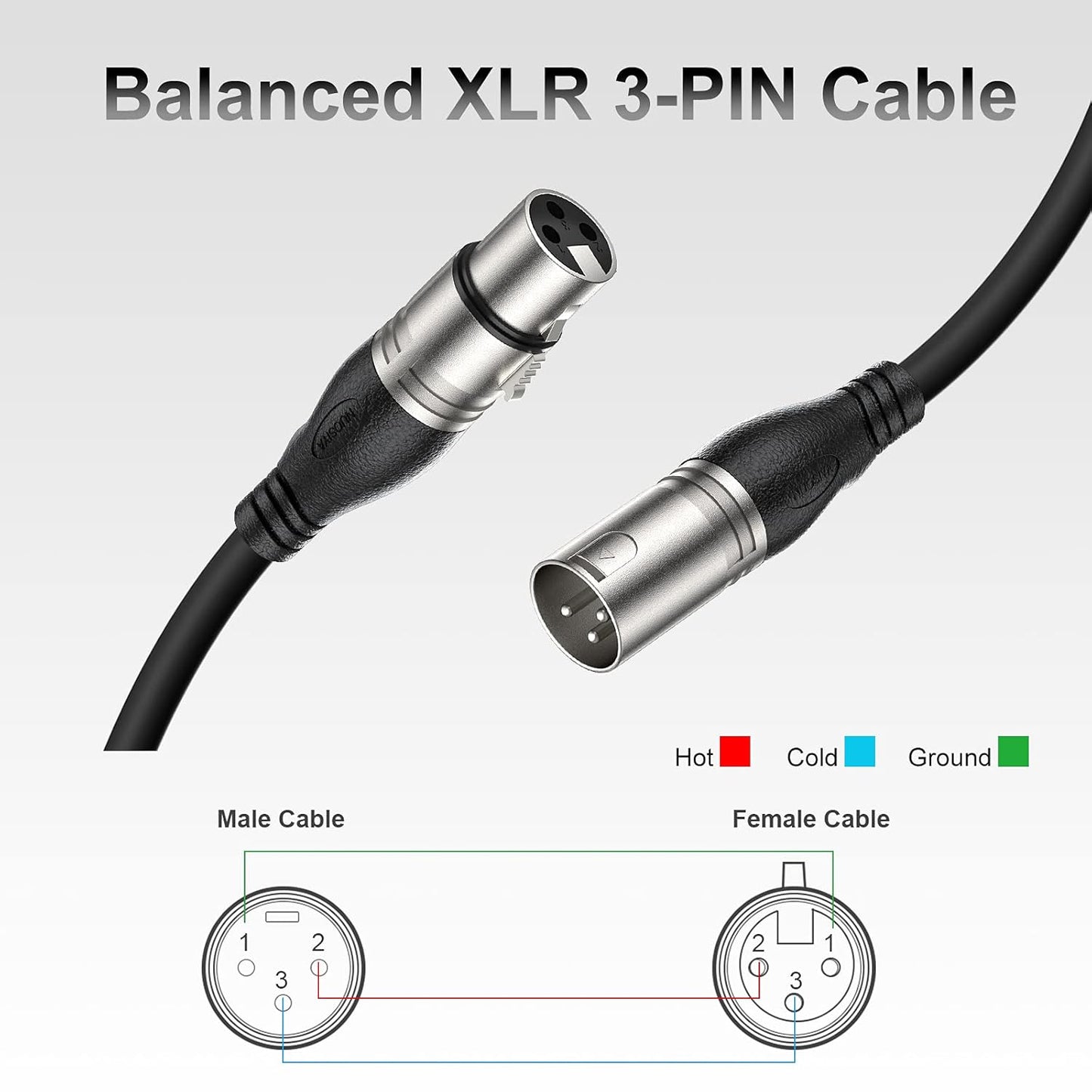 Mikrofonkabel XLR, 6m, 1pack 6.1m